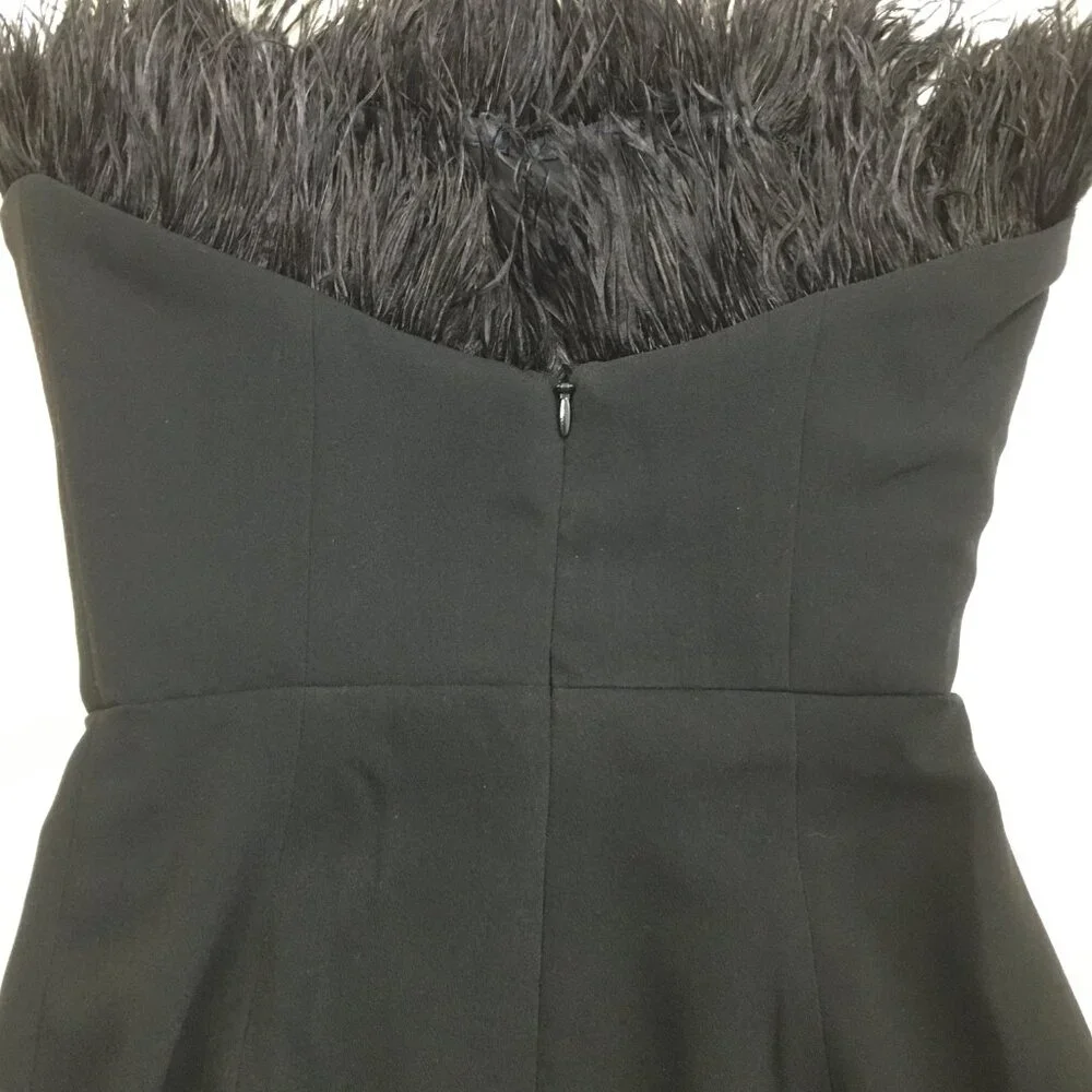 HOUSE OF CB Black Feather Inserts Sleeveless Dress - Picture 9 of 10